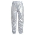 thumbnail image 1 of iixpin Kids Girls Hip Hop Street Dance Pants Hippie Dress Up Glittery Jazz Dancing Trousers Silver 11-12, 1 of 7