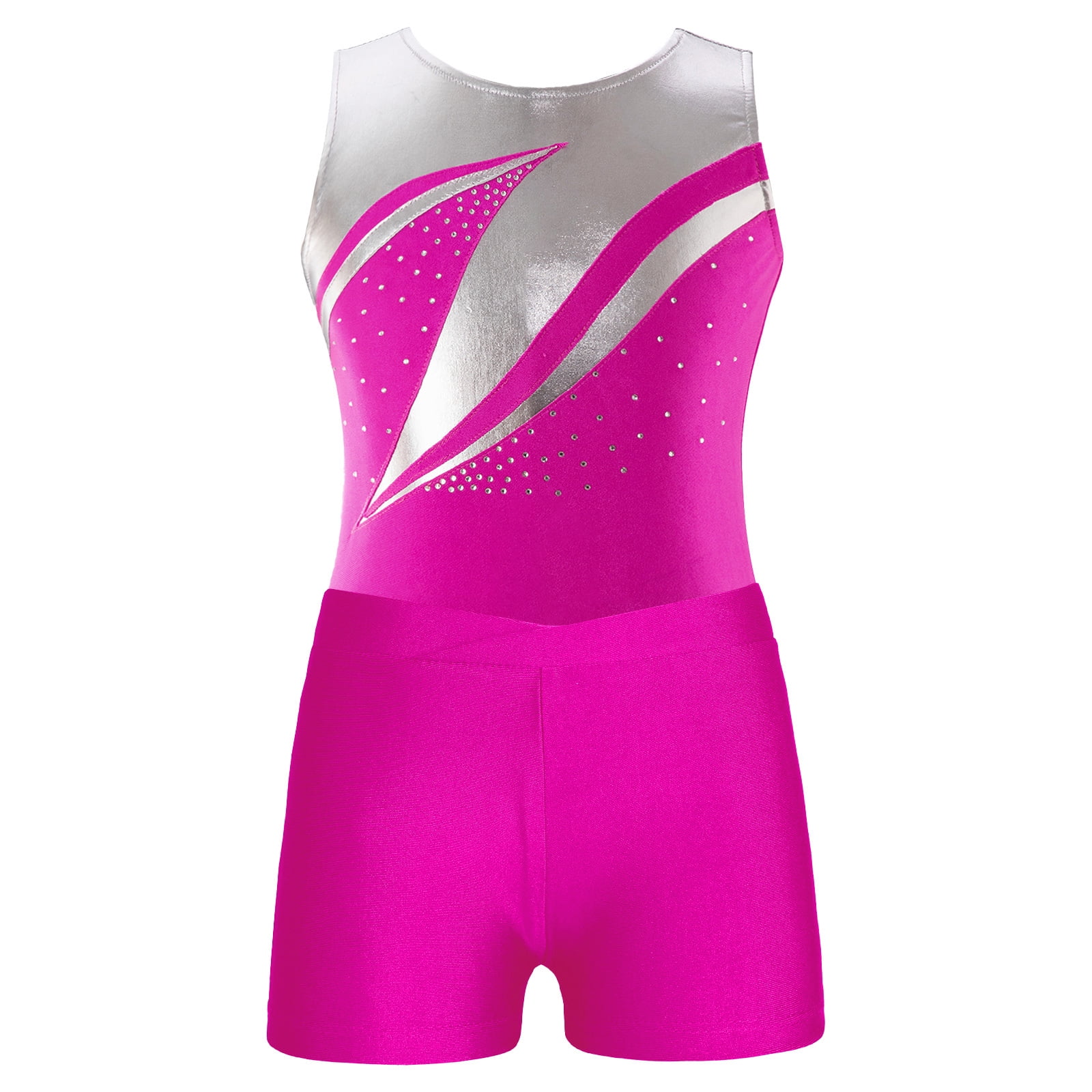 Men's Ice Silk Leotard - Stretchy Nylon Bodysuit For Gymnastics & Swimming | Glossy Short Sleeve Sport Wear