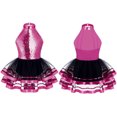 thumbnail image 2 of Girls Sequin Leotard With Tutu Skirt – Sleeveless Ballet Jazz Dance Dress 2 of 6