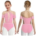 thumbnail image 1 of iixpin Kids Girls Sparkly Rhinestone Gymnastics Leotard Figure Skating Dance Bodysuit Performance Unitard Pink 10, 1 of 6