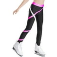 thumbnail image 1 of iixpin Kids Girls Stretchy Skating Pants Yoga Workout Sports Leggings Dance Spiral Pants Hot Pink 8, 1 of 7