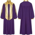 thumbnail image 1 of iixpin Kids High School and Bachelor Graduation Gown 2024 Confirmation Christening Robe Halloween Costumes Purple 8, 1 of 6