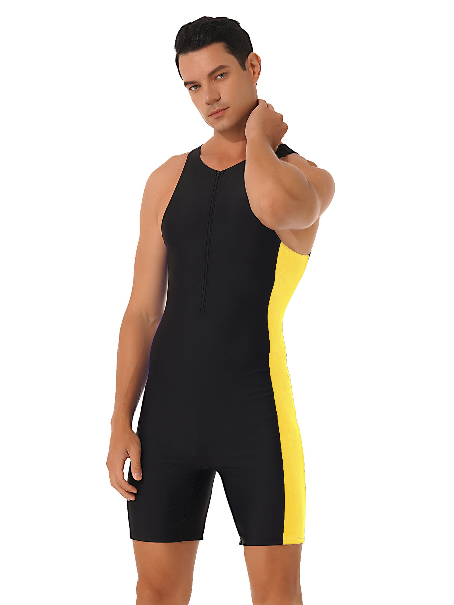 iixpin Men One Piece Rash Guard Swimsuit UPF 50+ Protection Surfing ...