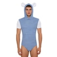 thumbnail image 1 of iixpin Men Nightwear Cosplay Party Sleep Wear Casual Wear Casual Look Wedding Outfit Pajamas Loungewear Blue XXL, 1 of 7
