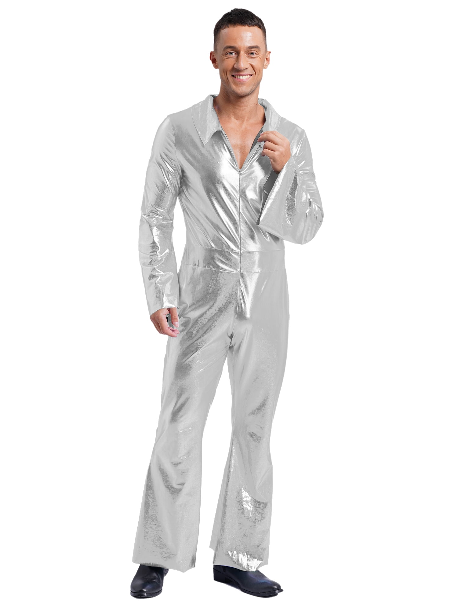 Disco Jumpsuit + Belt Blue Male main image 0