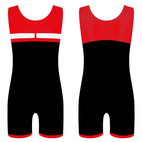 iixpin Mens zipper Sports Jumpsuit Contrast Color Sleeveless Bodysuit for Workout Cycling Gymnastics Black XL