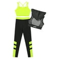 thumbnail image 1 of iixpin Modern Hiphop Street Dance Sweatsuits Mesh Hoodie Crop Top with Sweatpants Summer High Street Outfit Fluorescent Yellow 12, 1 of 5