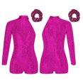 thumbnail image 1 of iixpin Sequins Leotards for Girls Gymnastics Shorty Unitards Kids Dance Biketards with Shorts Jazz Dancewear Hot Pink 6, 1 of 7