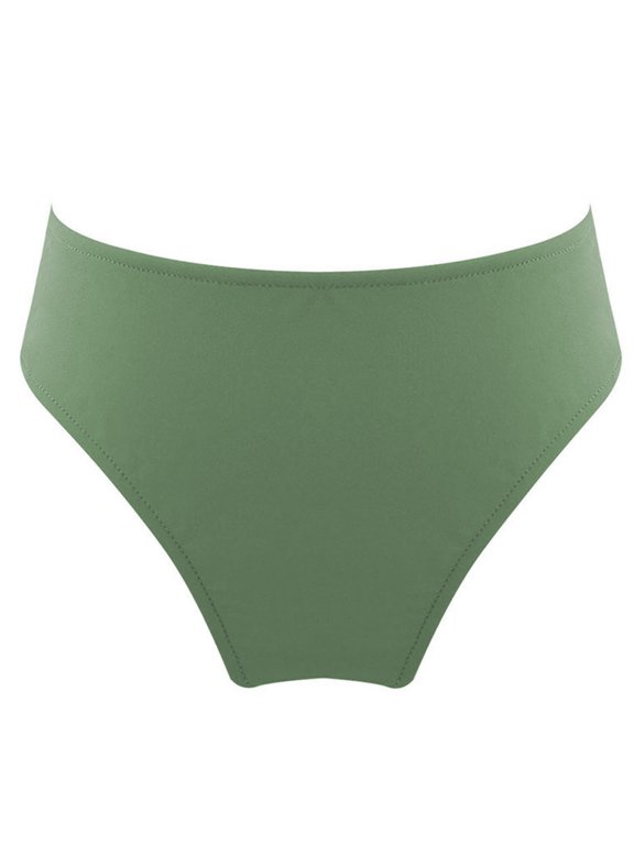 Swim Brief for Kids Girls Solid Bikini Triangle Bottoms Swimsuits Underpants Gymnastics Dance Sporty Shorts Dark Green 4