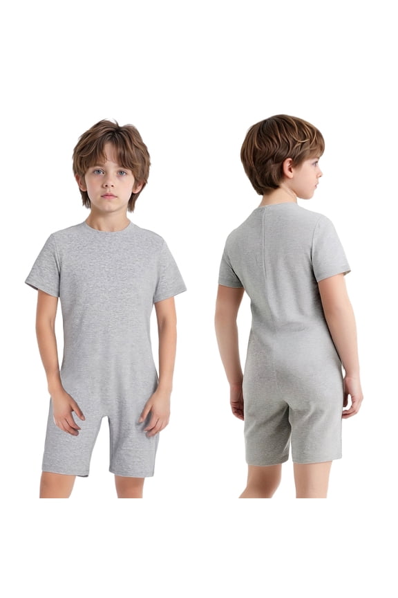 Unisex Kids Special Needs Outfits Adaptive Wear Sensory Friendly Clothes Park Outing Comfortably Clothing Grey 6