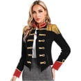 thumbnail image 1 of iixpin Womens Circus Ringmaster Jacket Costume Velvet Victorian Coat Ringleader Christmas Outfit Black XL, 1 of 7