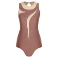 thumbnail image 1 of iixpin Womens Rhinestone Figure Skating Dance Bodysuit Hollow Out Mesh Patchwork One-piece Jumpsuit Hot Pink L, 1 of 6
