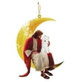 thumbnail image 1 of iju7gthy 4th of July Dog and Jesus Sitting on The Moon Hanging Ornament, Christmas Ornament Decoration, 1 of 9
