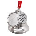 thumbnail image 1 of iju7gthy Silver Bell Hangs Heat Transfer Photo Bell Pendant Christmas Bell Commemorative Relatives Ornament Christmas Commemorative Ornament Christmas Gift, 1 of 4