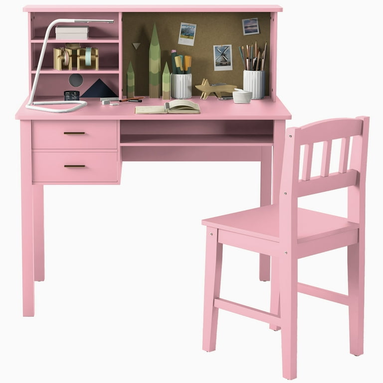 ijuicy Kids Desk and Chair Set Children s Bedroom Desk with Drawer for Storage Children s Arts and Crafts Table Study Table for Writing Reading