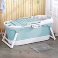 thumbnail image 1 of ijuicy Portable Bathtub, Foldable Thermal Bathtub for Adult, PP and TPE Collapsible Tub - Blue, 1 of 7