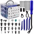 thumbnail image 1 of ikaufen 1000Pcs Car Retainer Clips Auto Fasteners Push Trim Clips Pin Rivet Bumper Kit, 1 of 7