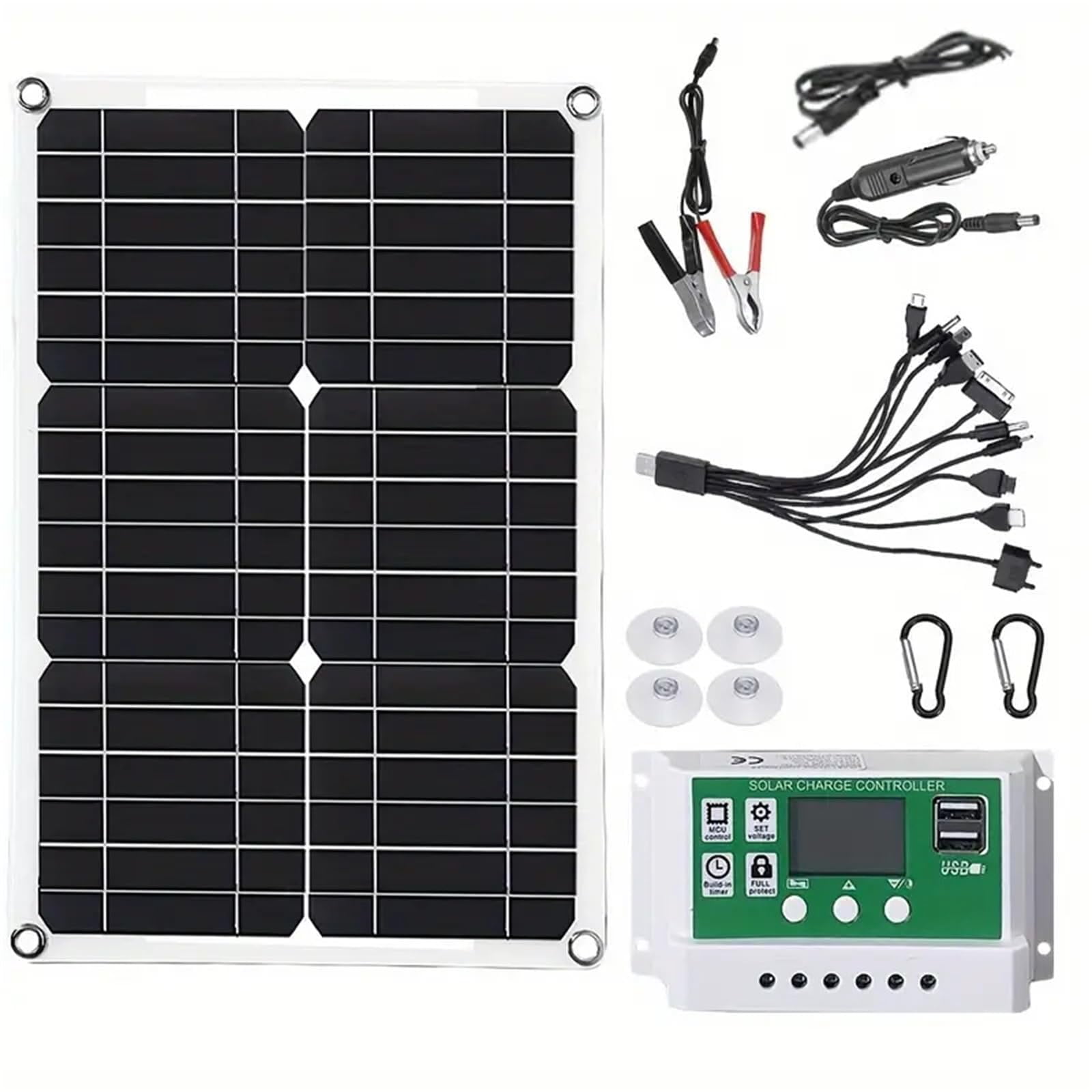 ikaufen 25 Watts Solar Panel Kit 12V Battery Charger With 10A Controller Caravan Boat