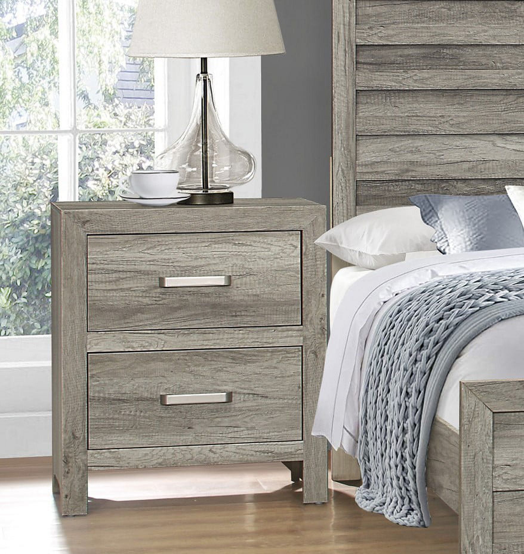 ikayaa Transitional Aesthetic Bedroom Nightstand Faux Wood Veneer ...