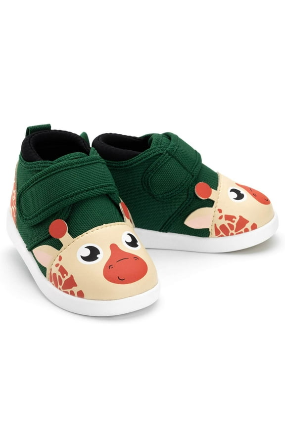 Giraffe Squeaky Toddler Shoes | Green