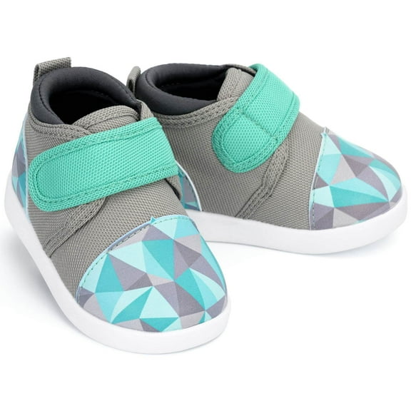 ikiki Glacial Refraction Squeakerless Toddler Shoes | Teal/Gray