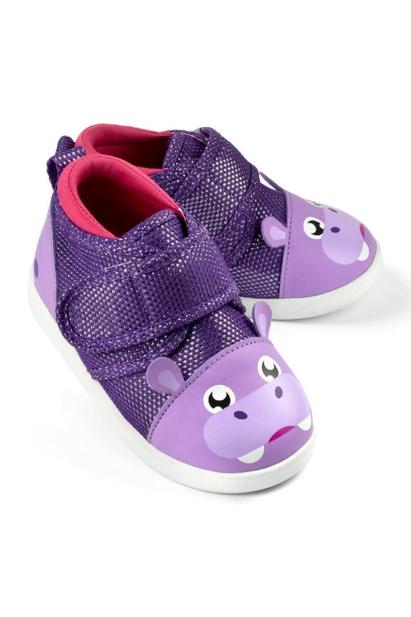 Hippo Squeaky Toddler Shoes | Sparkly Purple