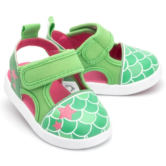 ikiki Mermaid Squeaky Toddler Sandals | Green
