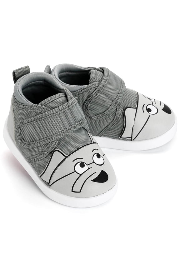 Mo Willems' Elephant Gerald Squeaky Toddler Shoes | Gray
