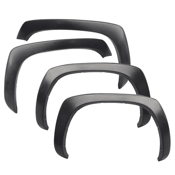 ikon 4pcs fender flare for 99-06 chevy silverado smooth matte black oe
