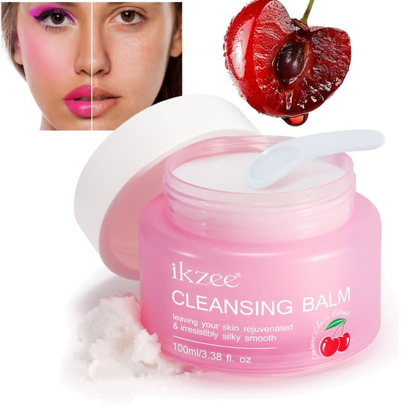 ikzee Cleansing Balm, Makeup Remover Cleansing Balm, Makeup Remover for All Skin Types - with Acerola & Angelica - 100ml/3.38 fl.oz