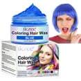thumbnail image 1 of ikzee Coloring Hair Wax, Blue - Hair Styling Clay Washable - Temporary Hair Dye - Hair Color Wax For Women Men Kids Party Cosplay, 1 of 9