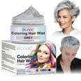 thumbnail image 1 of ikzee Coloring Hair Wax, Gray - Hair Styling Clay Washable - Temporary Hair Dye - Hair Color Wax For Women Men Kids Party Cosplay, 1 of 9