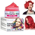thumbnail image 1 of ikzee Coloring Hair Wax, Rose Red - Hair Styling Clay Washable - Temporary Hair Dye - Hair Color Wax For Women Men Kids Party Cosplay, 1 of 9