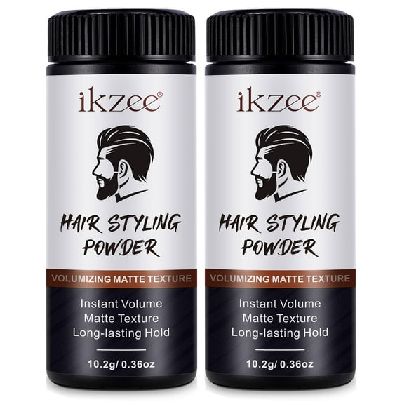 ikzee Hair Styling Powder For All Hair Types, Texturizing and Volumizing for Men and Women, 2 Pack