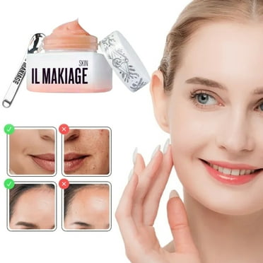 il Makiage Wrinkle-Smoothing Hydrating Face Primer - Pore Minimizer & Skin Brightener for Youthful Glow, Anti-Aging Moisturizer with Hyaluronic Acid & Vitamin E