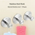 thumbnail image 1 of 1pcs Heavy Duty Stainless Steel Hook Self Adhesive Hook Kitchen Bathroom Wall Door Hook Key Holder Rack Clothes Towel Hanger, 1 of 7