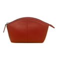 thumbnail image 1 of ili New York Genuine Leather Cosmetic Pouch - RFID Blocking, Leather Makeup Bag for Purse with Top Zip Closure & Interior Zip Pocket, Perfect as a Compact and Stylish Travel Cosmetic Bag C87, 1 of 2