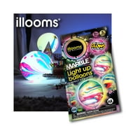 illooms LED Light-Up Latex Party Balloons, Multi-Color Marble, 5 pack