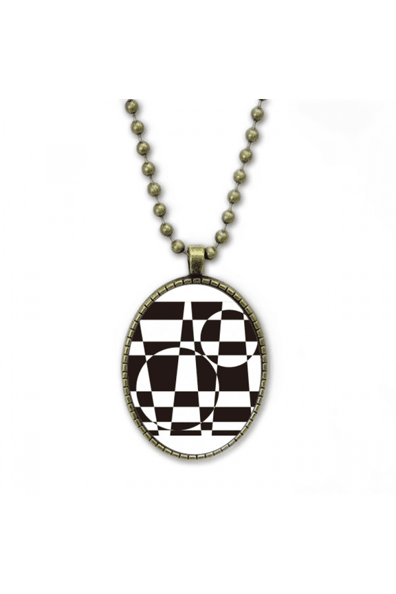illusion line loop repeat stitching necklace vintage chain bead pendant jewelry collection