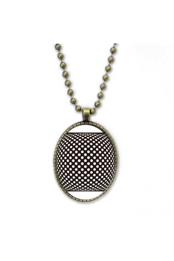 illusion line repeat spot necklace vintage chain bead pendant jewelry collection