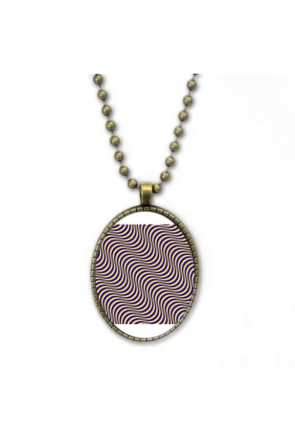 illusion line repeating curve necklace vintage chain bead pendant jewelry collection