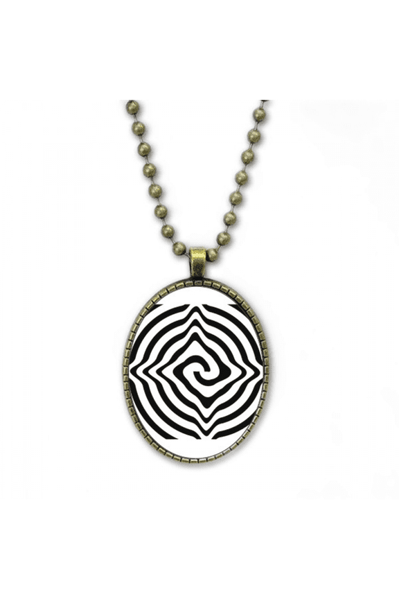 illusion lines repeatedly dislocated necklace vintage chain bead pendant jewelry collection