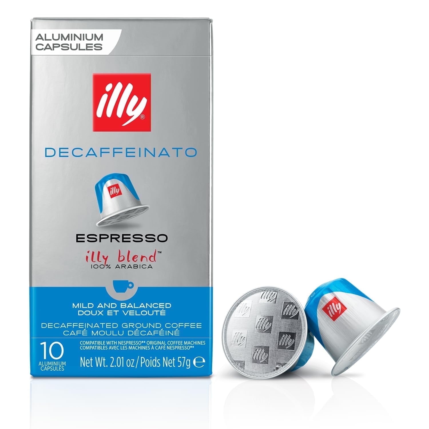 Illy Decaf Espresso Compatible Capsules, Classico Medium Roast, 100% Arabica, 10-Count