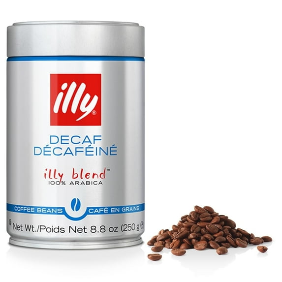illy Decaf Whole Bean Coffee, Classico Medium Roast, 100% Arabica, 8.8 oz