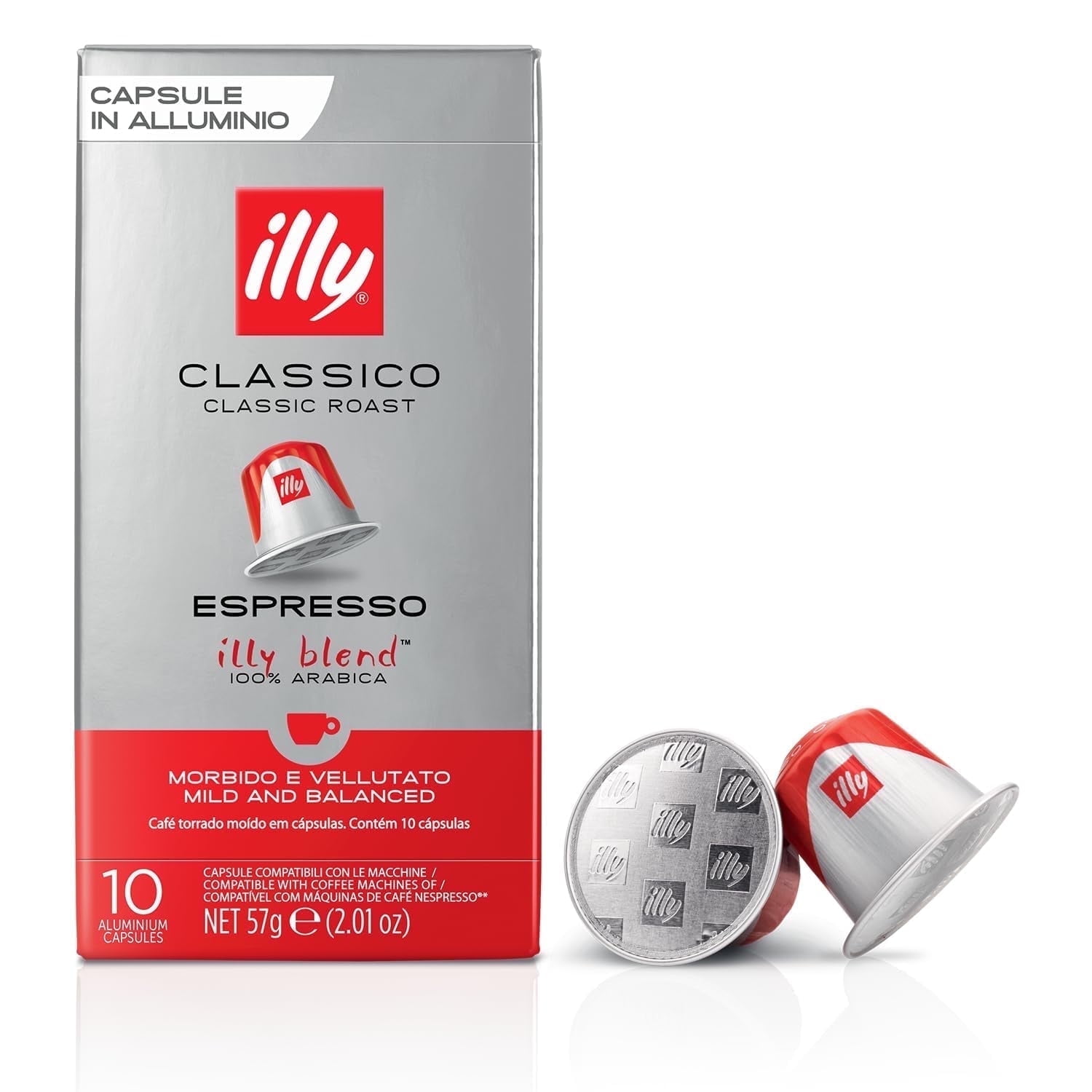 Illy Espresso Compatible Capsules, Classico Medium Roast, 100% Arabica, 10-Count