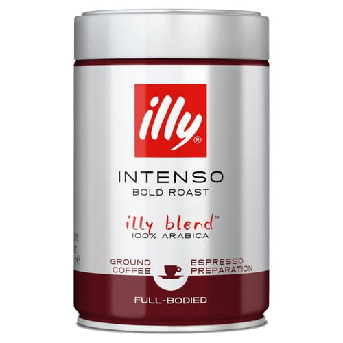 illy Espresso Caffe Macinato Dark Ground Roasted Coffee 250g, British Import (Pack of 2)
