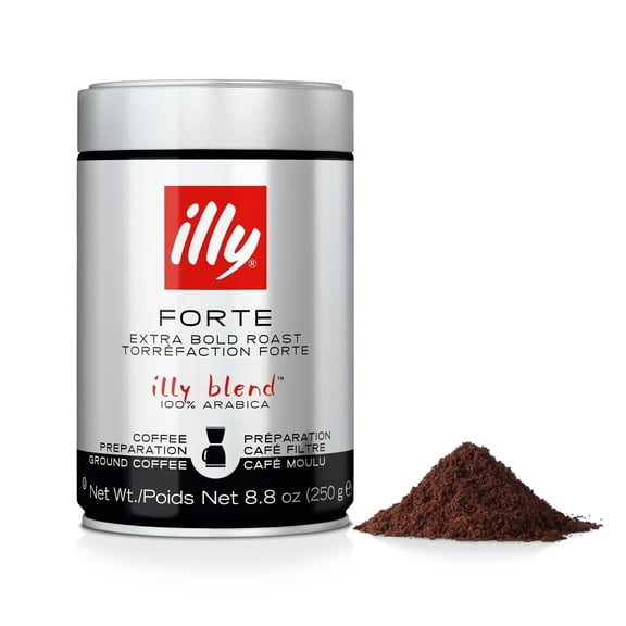 illy Ground Drip Coffee, Forte Extra Bold Roast, 100% Arabica, 8.8 oz
