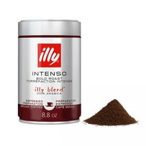 illy Ground Coffee Espresso Intenso Bold Roast, 8.8 Oz