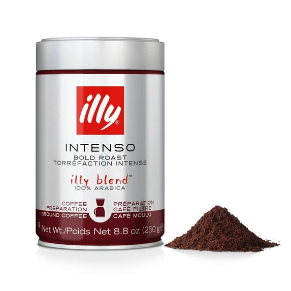 illy Ground Drip Coffee, Intenso Bold Roast, 100% Arabica, 8.8 oz