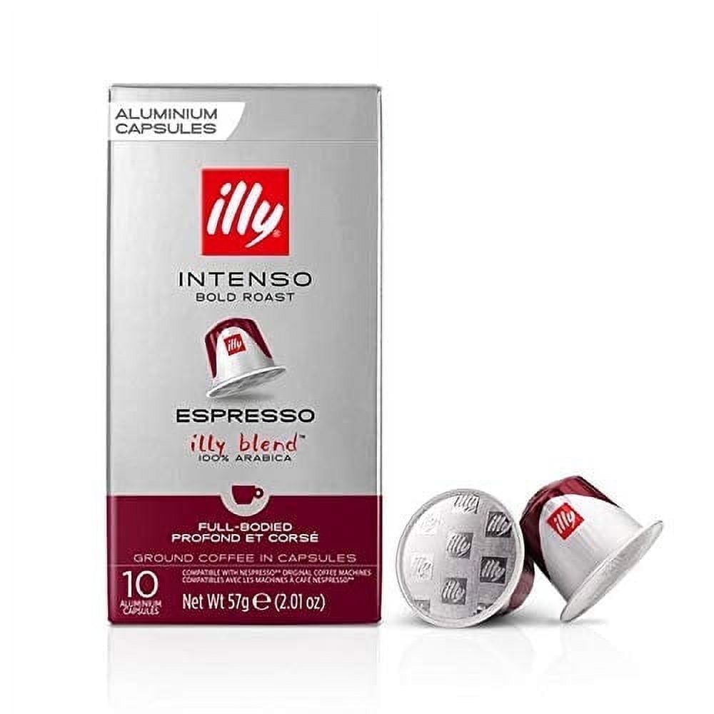 Illy Espresso Compatible Capsules, Intenso Bold Roast, 100% Arabica, 10-Count